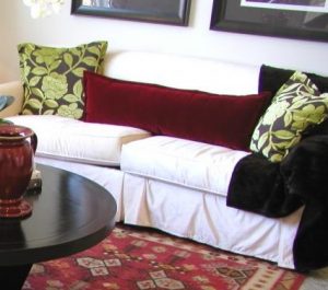 15 Easy Ways to Update Your Living Room -Slipcover a Sofa