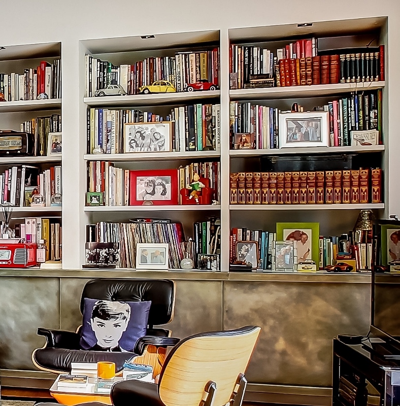 Bookshelves are a fabulous way to update a living room on a budget