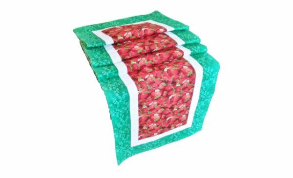 supreme accents Strawberry Patch Green 71 inch Table Runner