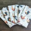 Supreme Accents Hens and Rooster Napkin set of 6