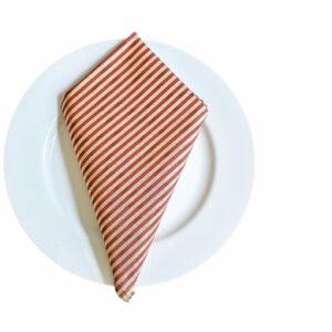 Supreme Accents Burgundy and Gold Stripe Napkin
