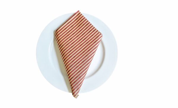 Supreme Accents Burgundy and Gold Stripe Napkin