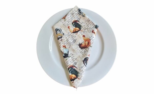 Supreme Accents Hens and Rooster Napkin