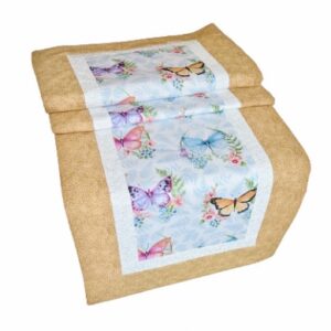 Supreme Accents Whispering Butterflies Sunny Table Runner 51 inches