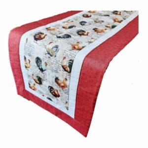 Supreme Accents Rooster Table Runner Red 38 inch
