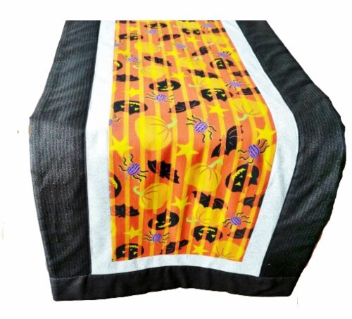 Supreme Accents Halloween Happiness Black Table Runner 51 inches