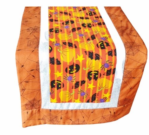 Supreme Accents Halloween Happiness Orange Table Runner 51 inches