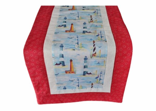 Supreme Accents Lighthouse Red Star Table Runner