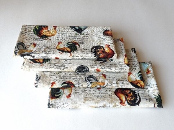 Supreme Accents Hens and Rooster Napkin set of 4