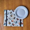 Supreme Accents Hens and Roosters Quilted Place mat Black