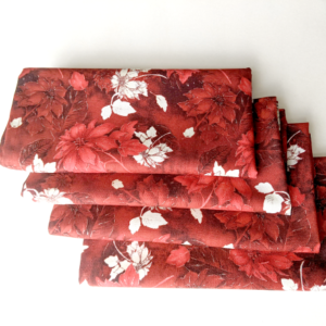 Supreme Accents Red Poinsettia Napkin Set of 4