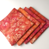 Supreme Accents Pink Orange Batik Napkins Set of 4