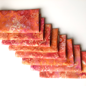 Supreme Accents Pink Orange Batik Napkins Set of 8