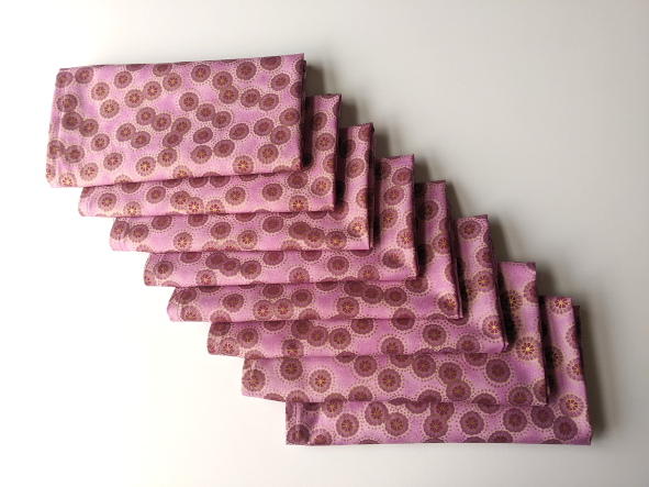 Supreme Accents Pink and Gold Napkins Set of 8