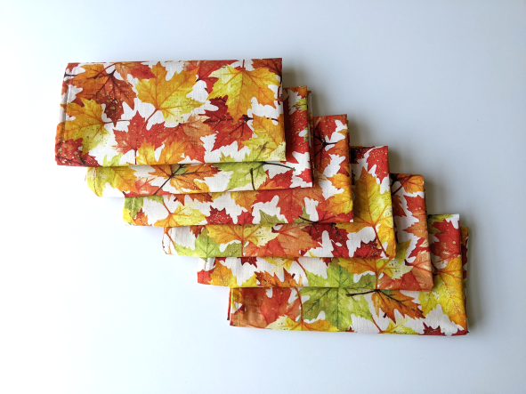 Supreme Accents Fall Leaves Napkin Set of 6