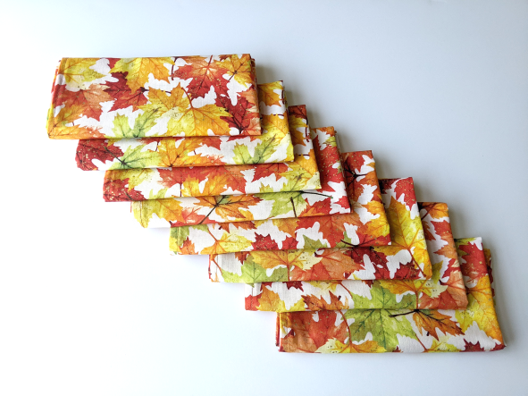 Supreme Accents Fall Leaves Napkin Set of 8