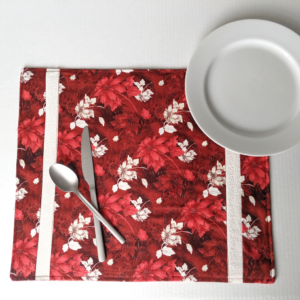 Supreme Accents Red Poinsettia Place mat