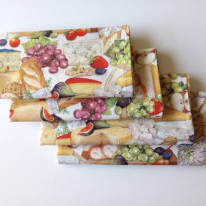 Supreme Accents Fruit and Cheese Dinner Table Napkin Set of 4
