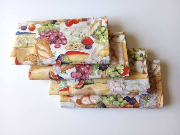 Supreme Accents Fruit and Cheese Dinner Table Napkin Set of 4