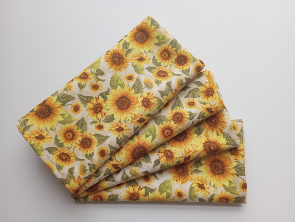Supreme Accents Sunflowers Dinner Table Napkins Set of 4
