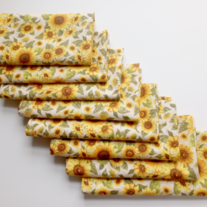 Supreme Accents Sunflowers Dinner Table Napkins Set of 8