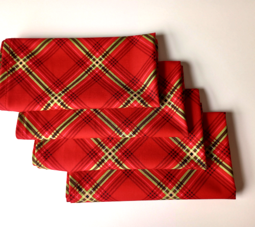 Tartan Plaid Dinner Table Napkins