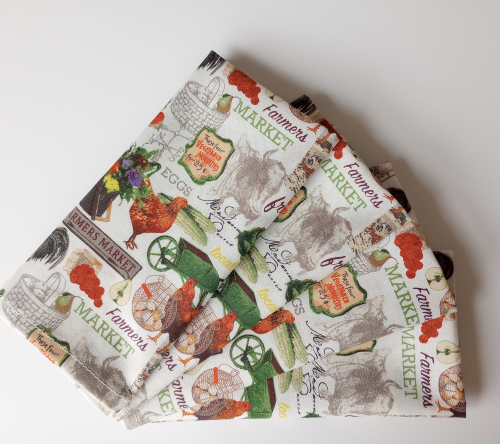 Supreme Accents Farmers Market Dinner Napkin 4 Set
