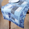 Supreme Accents Victoria Floral Blue Quilted Table Runner
