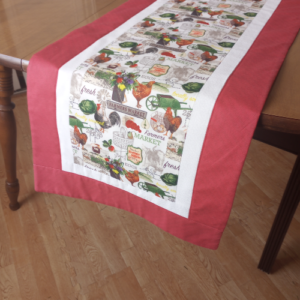 Supreme Accents Farmers Market Red Table Runner