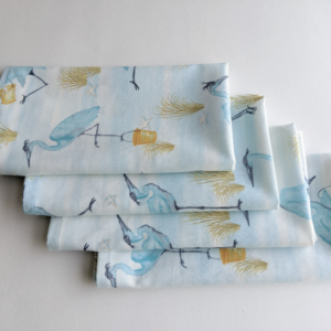 Supreme Accents Blue Heron Napkin set of 4