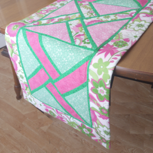 Supreme Accents Retro Pink _ Green_ Light Green Table Runner 78 inch