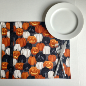 Supreme Accents Spooky Halloween Placemats with Black