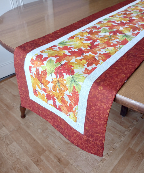 Supreme Acccents_Fall Leaves table runner Brown 71 inch