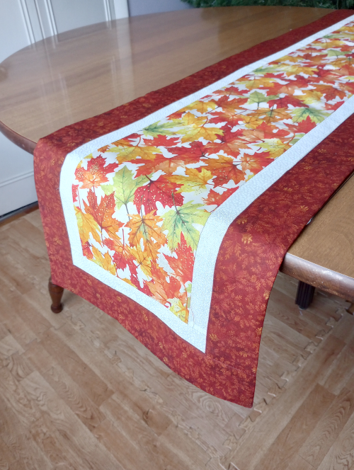 Supreme Acccents_Fall Leaves table runner Brown 71 inch