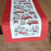 Supreme Accents Red Truck Table Runner with Red Border 51 inch