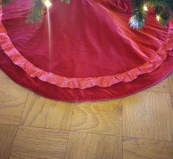 Supreme Accents Red Velvet Tree Skirt 60 inch