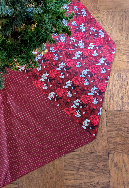 Supreme Accents Red Poinsettia 60 in Tree Skirt