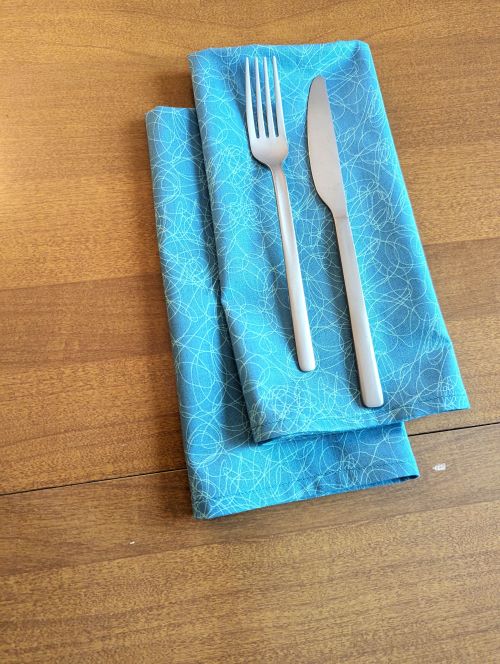 Supreme Accents Serenity Blue Dinner Table Napkins