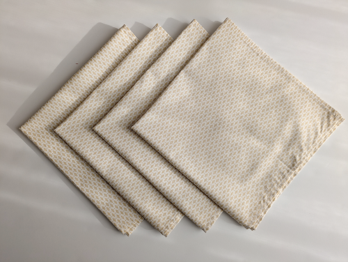 Cream and Gold Dinner Table Napkins