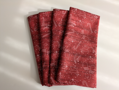 Supreme Accents Red Rustic Dinner Table Napkins Set of 4