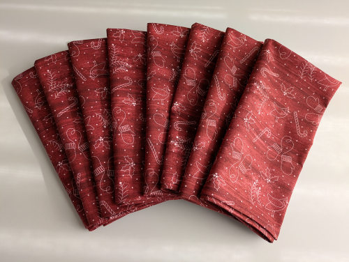 Supreme Accents Red Rustic Dinner Table Napkins Set of 8