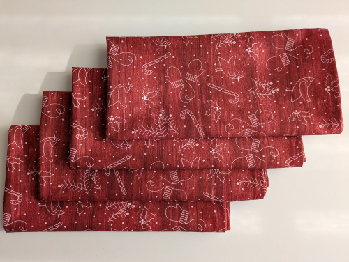 Supreme Accents Red Rustic Dinner Table Napkins Set of 4