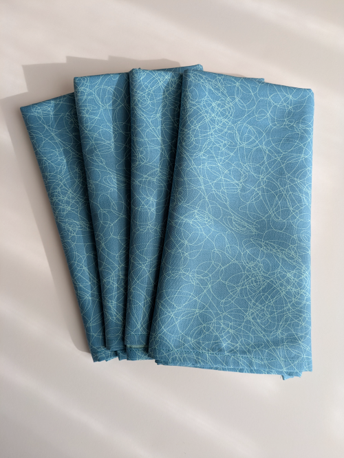 Supreme Accents Serenity Blue Dinner Table Napkins Set of 4