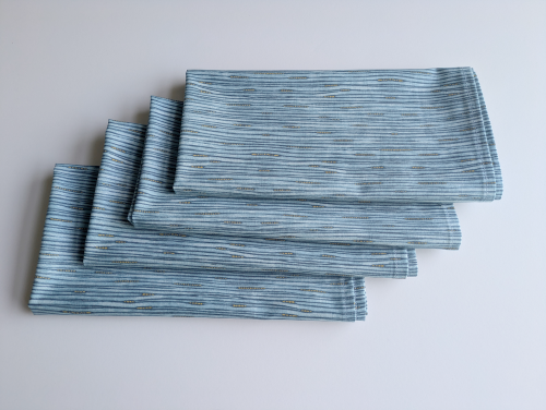 Supreme Accents Tranquility Blue dinner table napkins set of 4