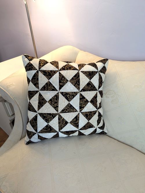 Supreme Accents Black and White Geometric Throw Pillow