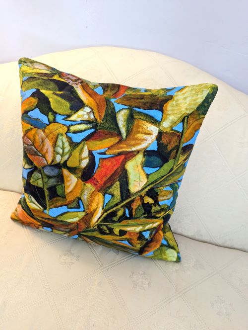 Supreme Accents Artistic Leaf Throw Pillow