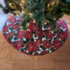Supreme Accents Burgundy Poinsettia Tree Skirt