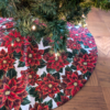 Supreme Accents Burgundy Poinsettia Tree Skirt