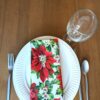 Supreme Accents Fresh Poinsettia Dinner Table Napkins