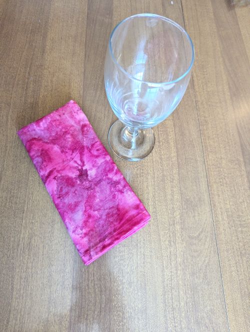 Supreme Accents Pink Batik Dinner Table Napkins